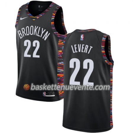 Maillot Basket Brooklyn Nets Caris LeVert 22 2018-19 Nike City Edition Noir Swingman - Homme